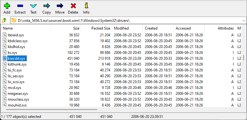 Locate and extract ksecdd.sys