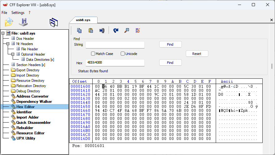 Replace x86 usb8.sys security cookie